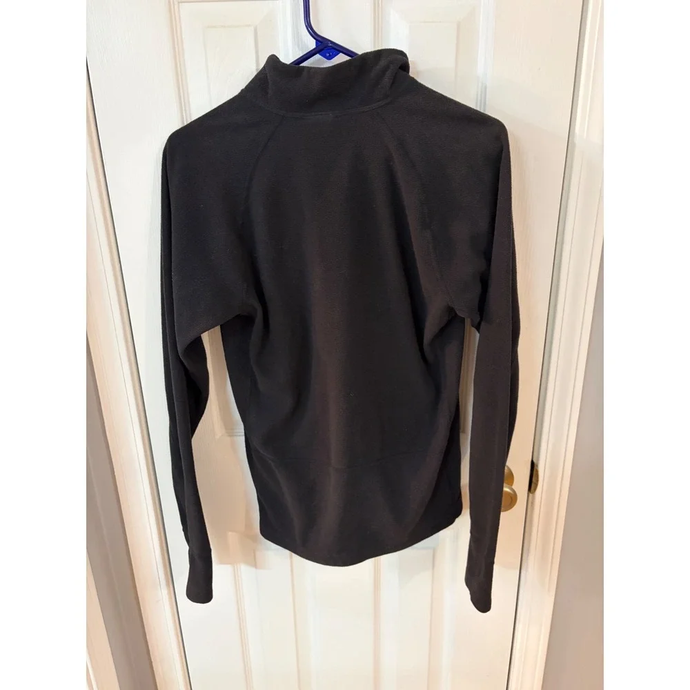 The North Face TKA 100 Fleece Pullover Mens XS Black Quarter Zip Thumbholes